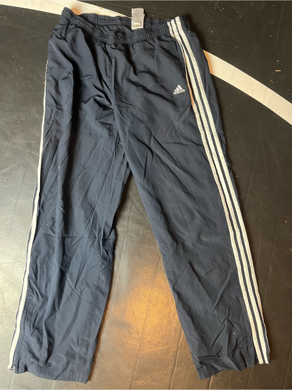 Women’s dark navy blue adidas track pants size medium